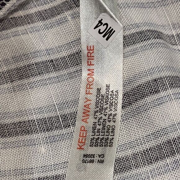 NWT ANTHROPOLOGIE SQUARE NECK GAUZE MINI DRESS Navy/White XL - Picture 12 of 14